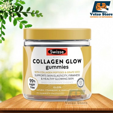 Kẹo Dẻo Bổ Sung Collagen Thủy Phân Swisse Beauty Collagen Glow Gummies 45 Viên